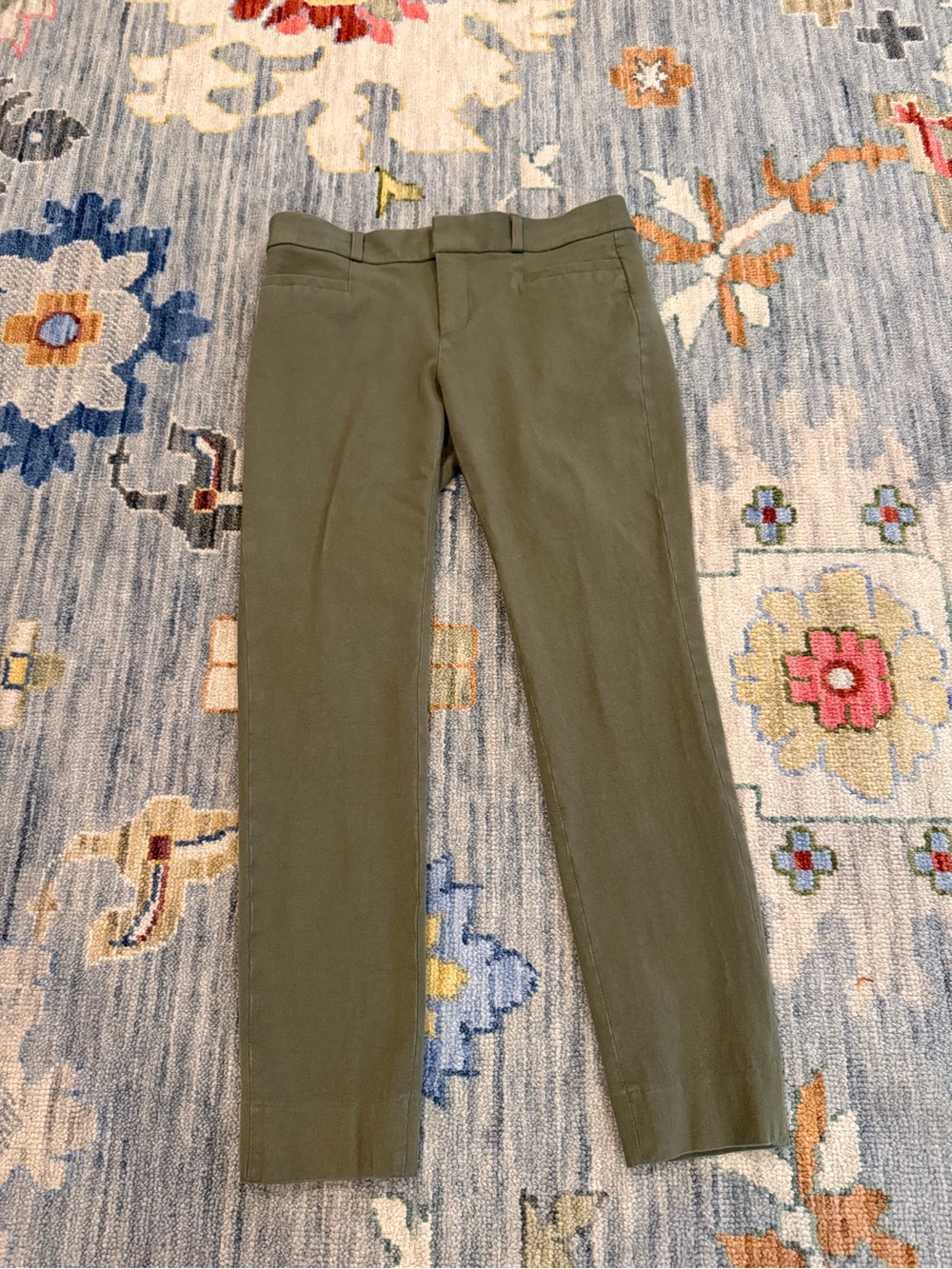 Banana Republic Pants Womens 2 Sloan Fit Slim ankle Fit Pants Green Zip Trousers